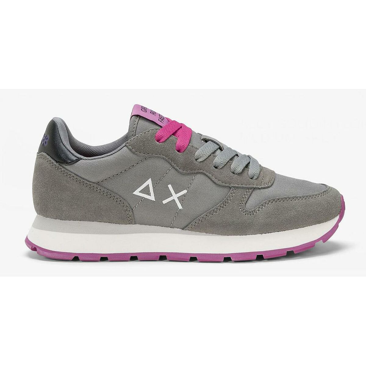 Women's casual trainers SUN68 ALLY SOLID NYLON Z44201 Grey-3