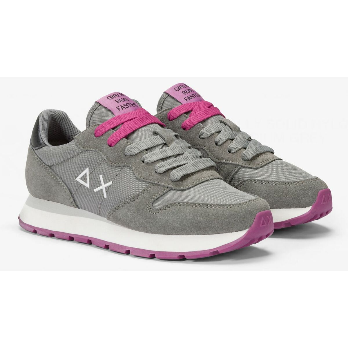 Women's casual trainers SUN68 ALLY SOLID NYLON Z44201 Grey-2