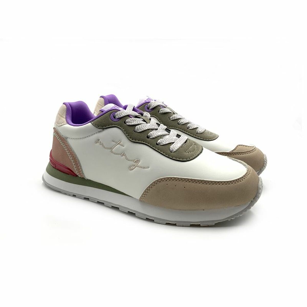 Sports Trainers for Women Mustang Joggo White-4