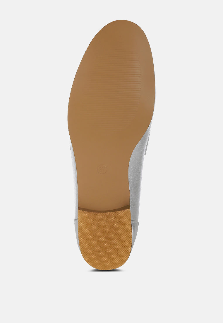 Eden Ode Rhinestone Strap Metallic Loafers-4