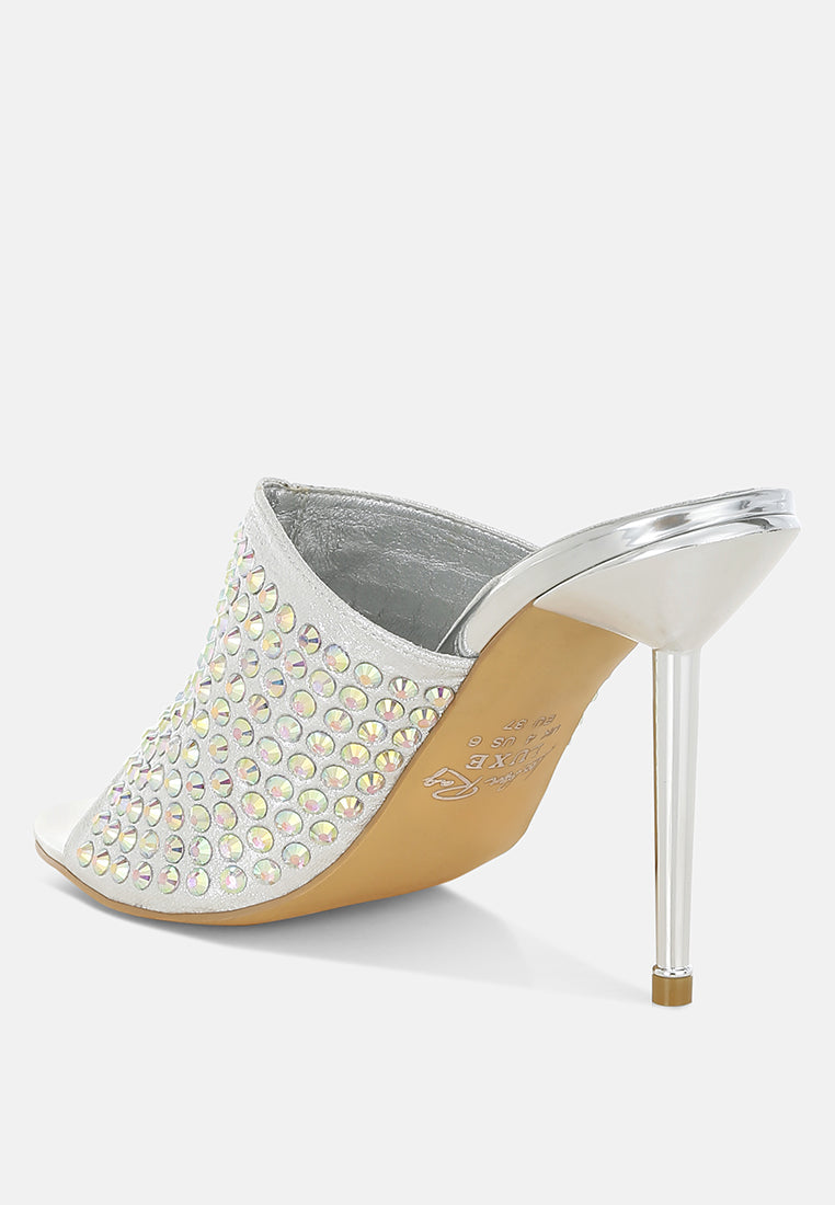 Farasha AB Rhinestone Slip-On Stiletto Heels-2