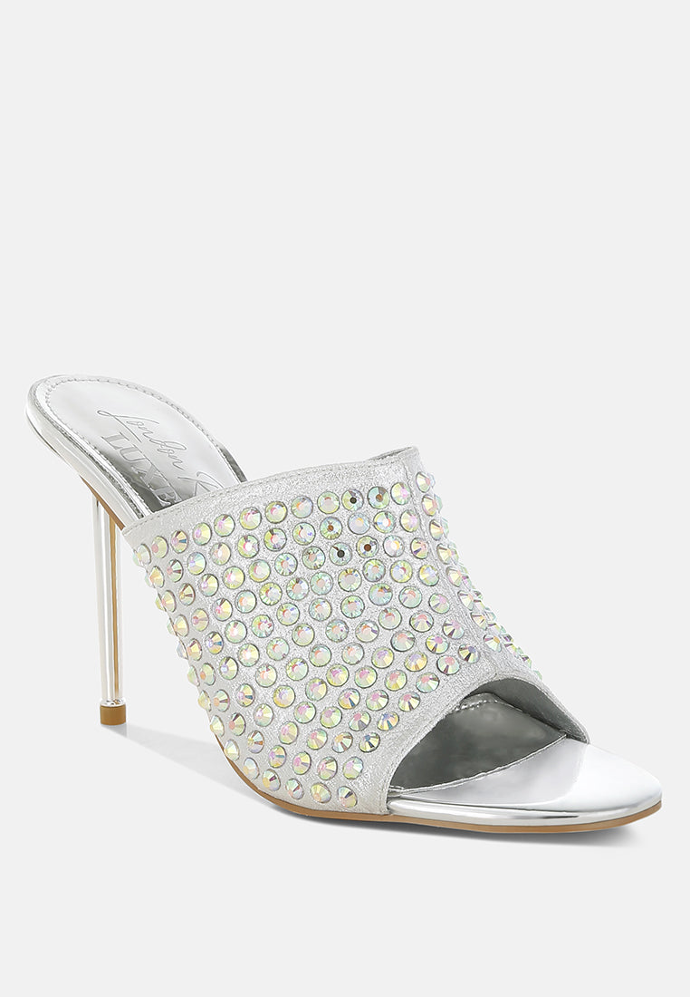 Farasha AB Rhinestone Slip-On Stiletto Heels-1