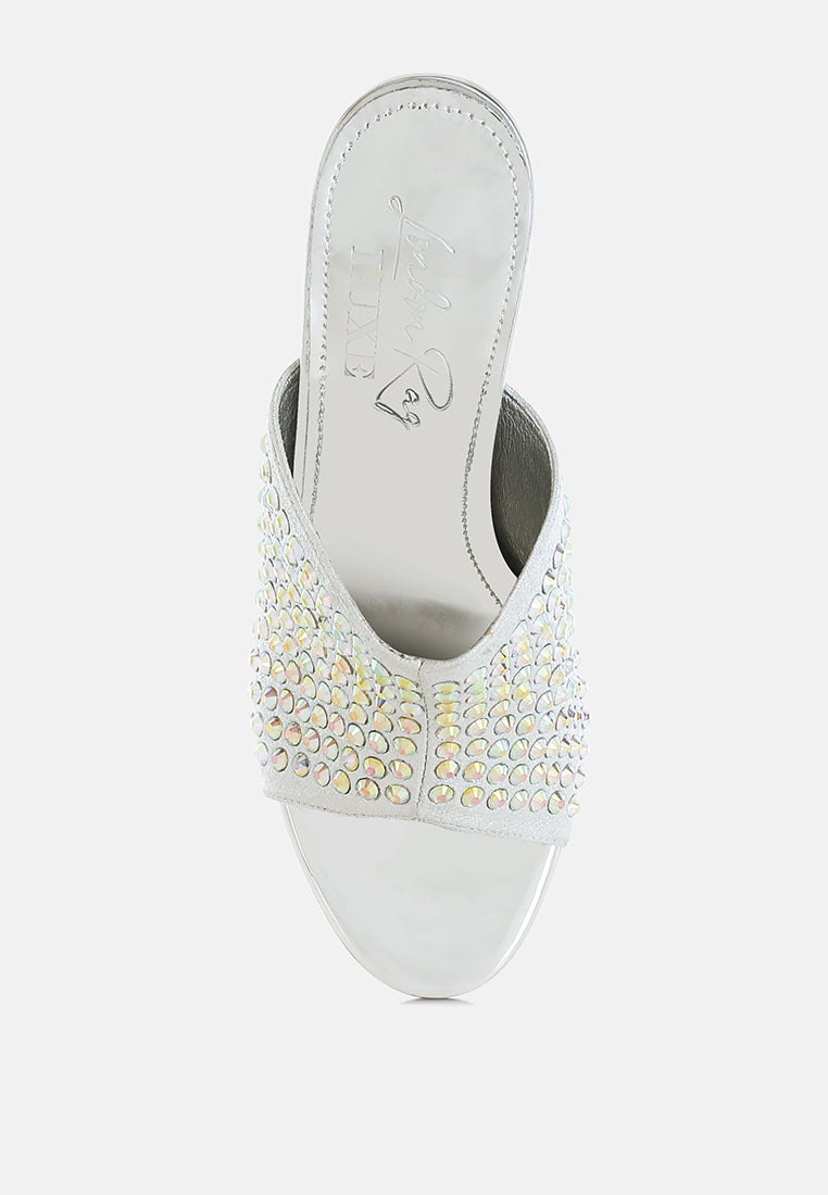 Farasha AB Rhinestone Slip-On Stiletto Heels-3