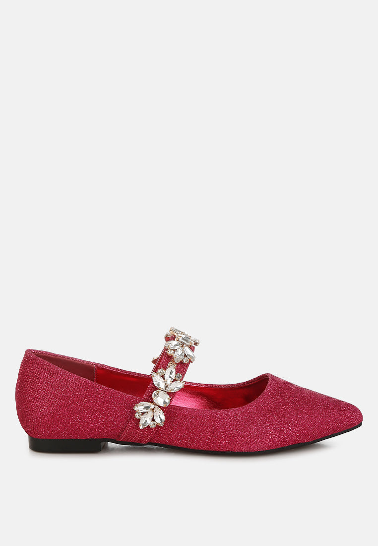 Flavia Diamante Brooch Glitter Ballerinas-6