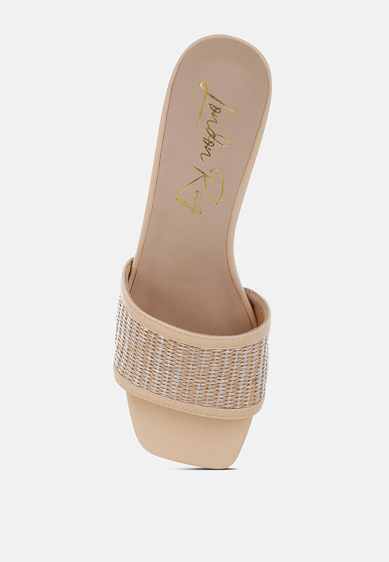 Gisella Raffia Slip On Sandals-3