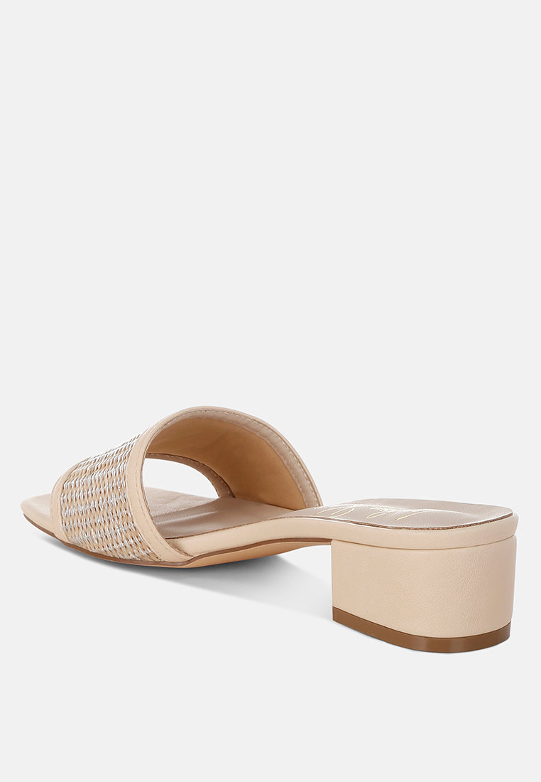 Gisella Raffia Slip On Sandals-2