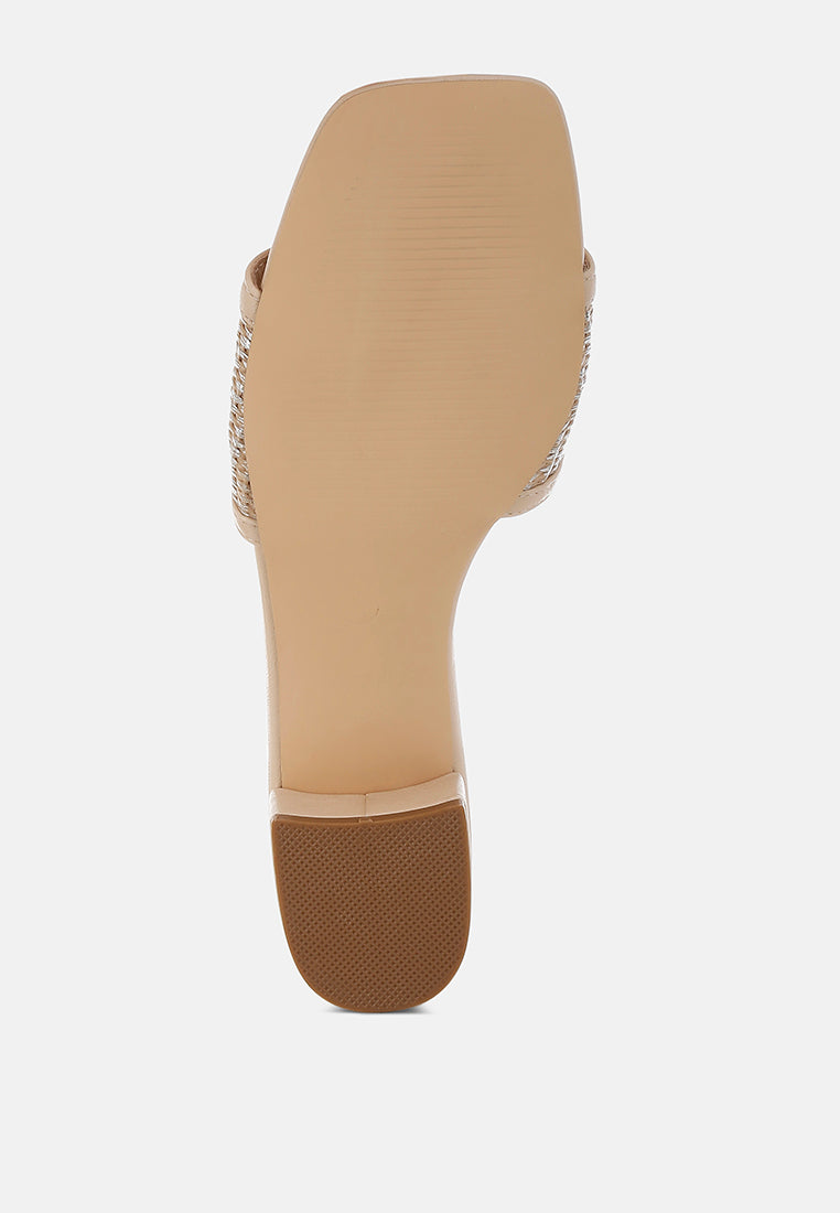 Gisella Raffia Slip On Sandals-4