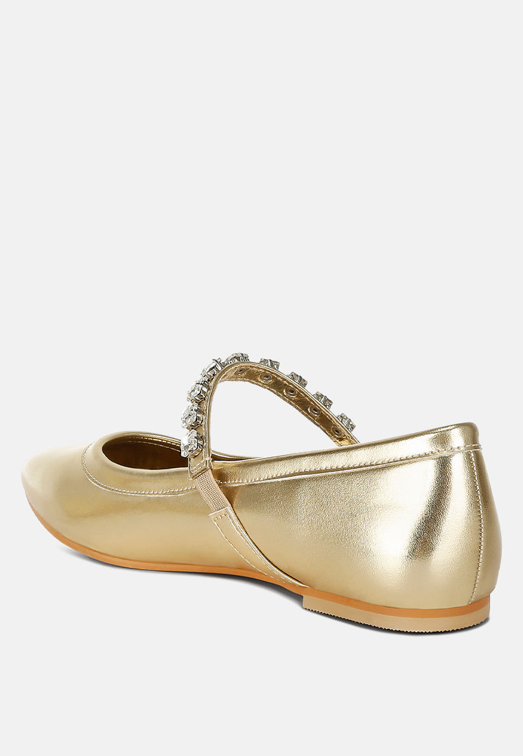 Gloxinia Metallic Mary Jane Ballerinas-2