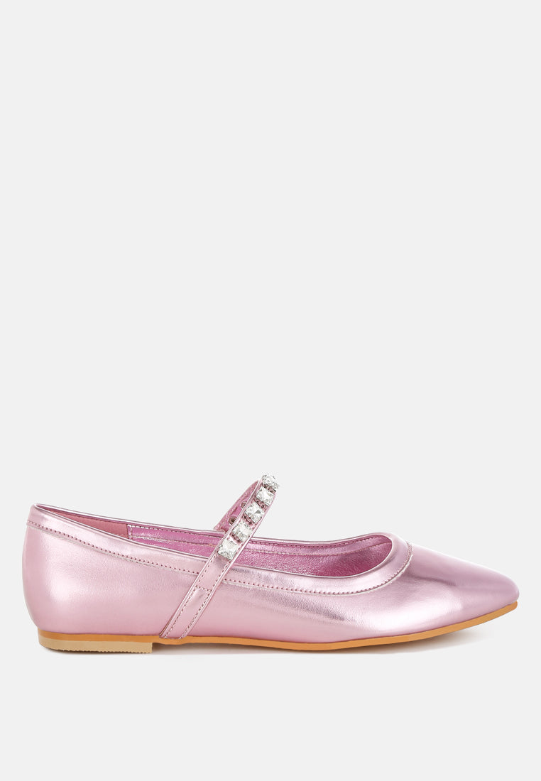 Gloxinia Metallic Mary Jane Ballerinas-6