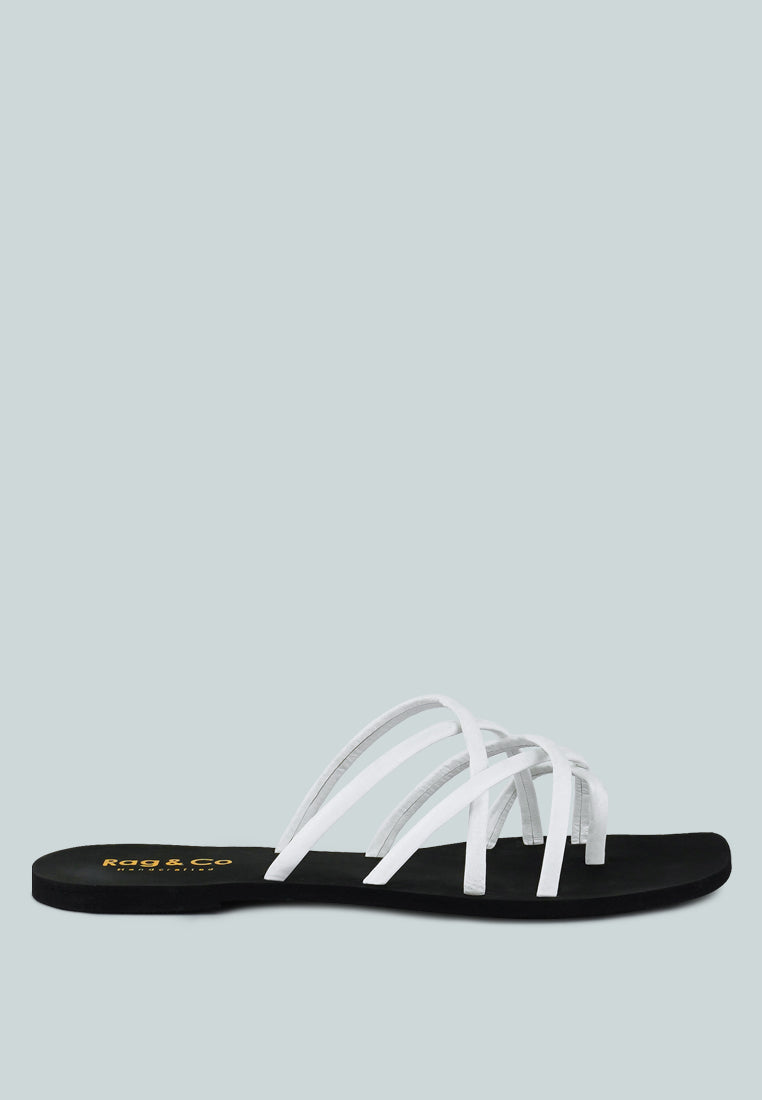 Sweetin Strappy Flat Slip On Sandals-5