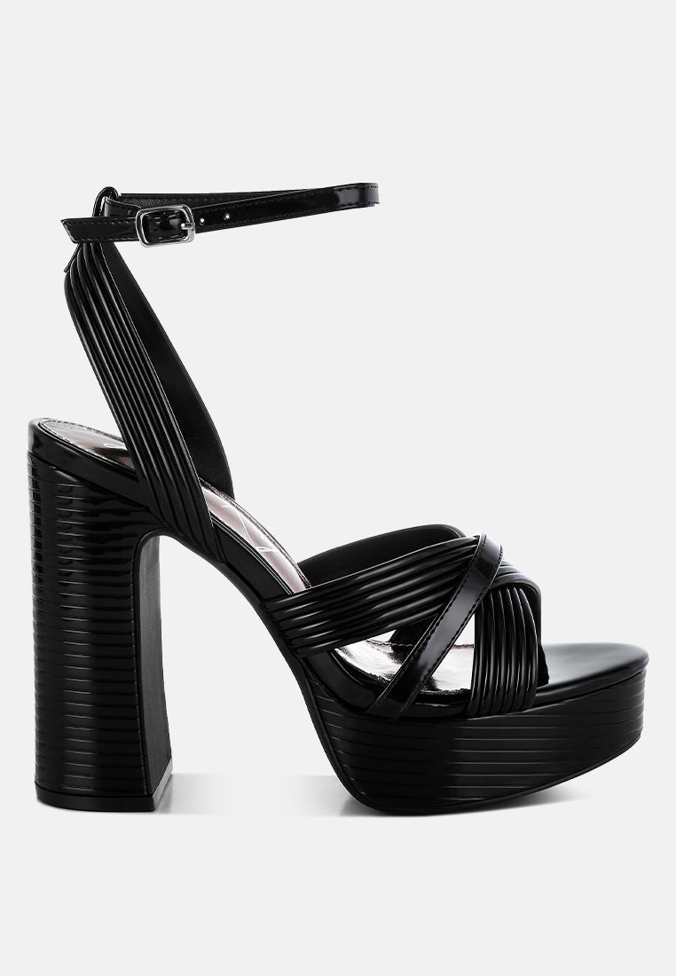 Socialite Metallic Ankle Strap Heel Sandals-6