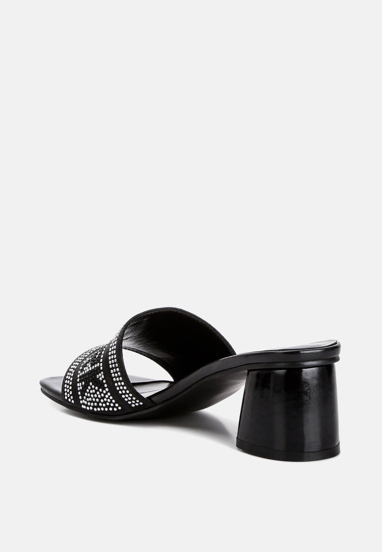 Studio 55 Rhinestone Embellished New York Sandals-2
