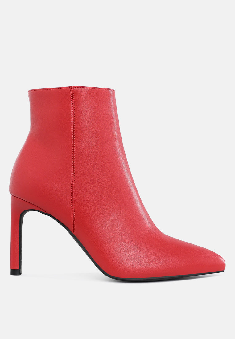 Tatria Textured Stiletto Heel Ankle Boots-5