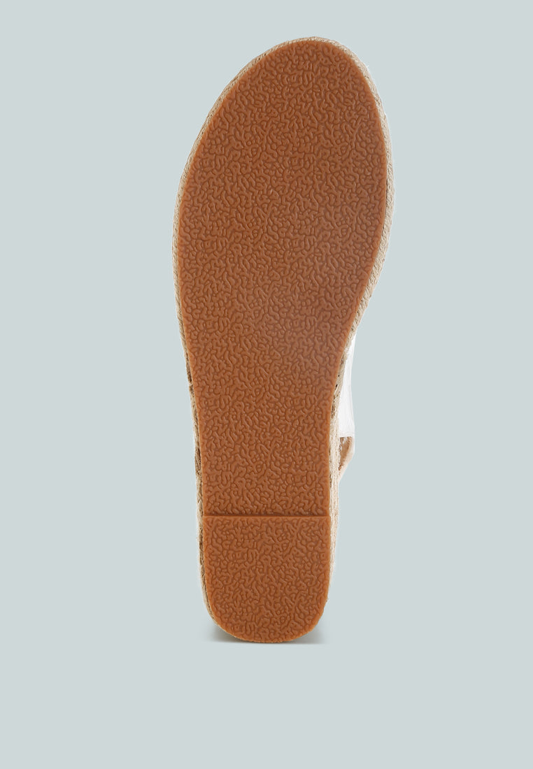 Yarael Croco Peep Toe Wedges-4
