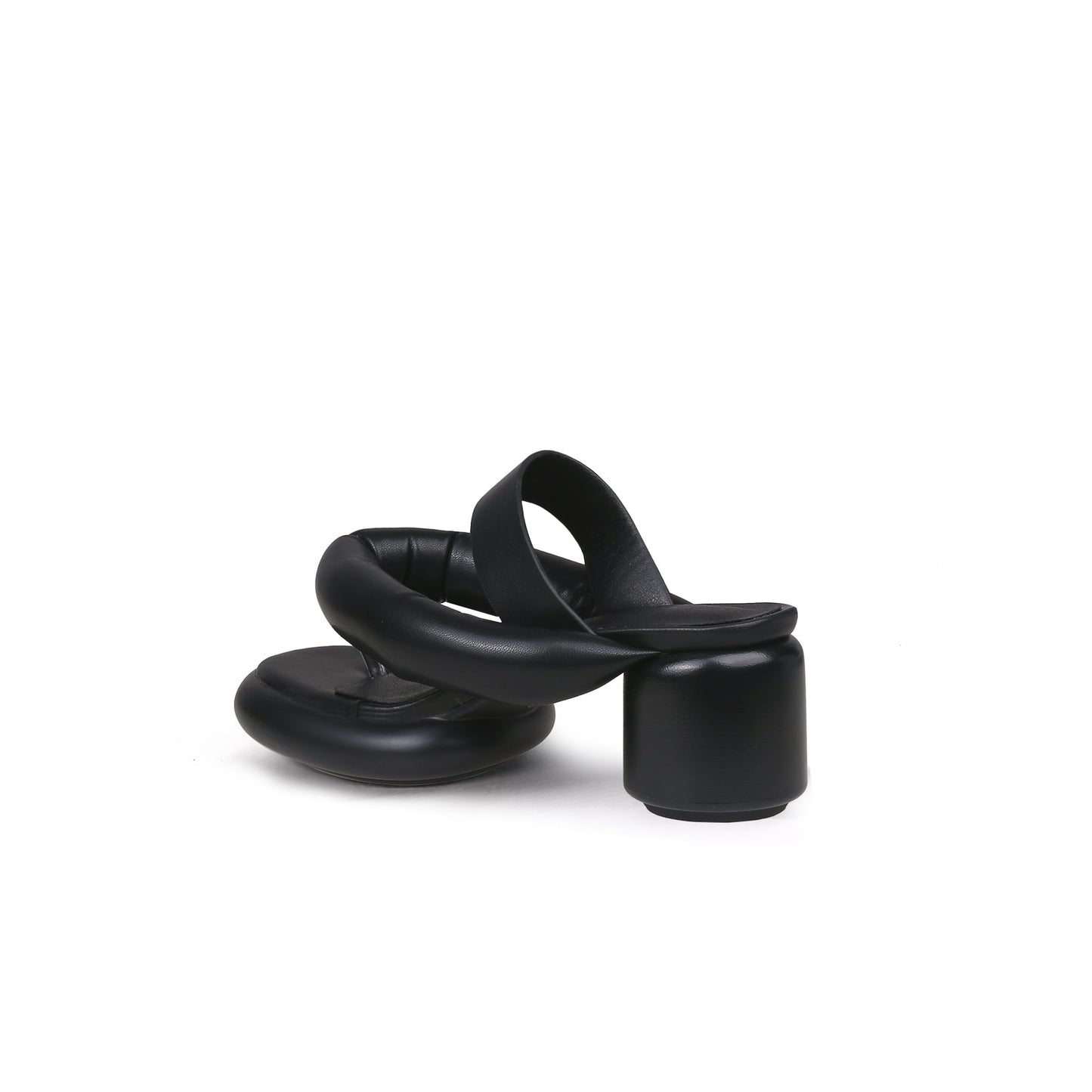 Abstract Padded Strap Block Heels-3