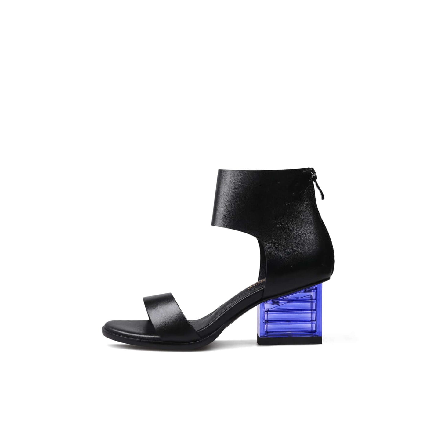 Ankle Wrap Back Zip Sandals-5
