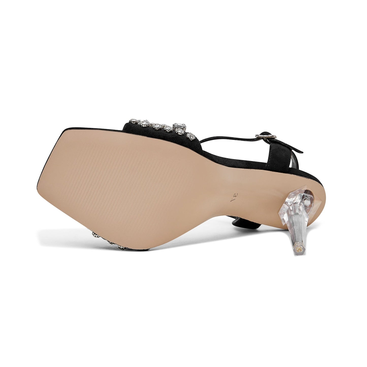 Bejeweled Ankle Strap Icicle Stiletto Sandals-4