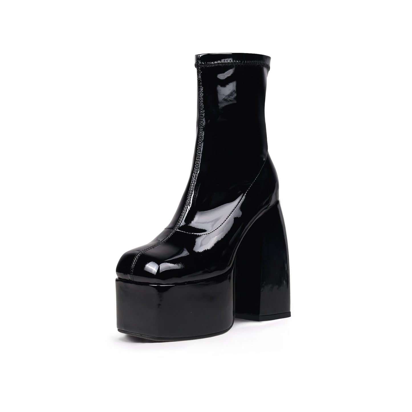 Chunky Black Ankle Boots-1