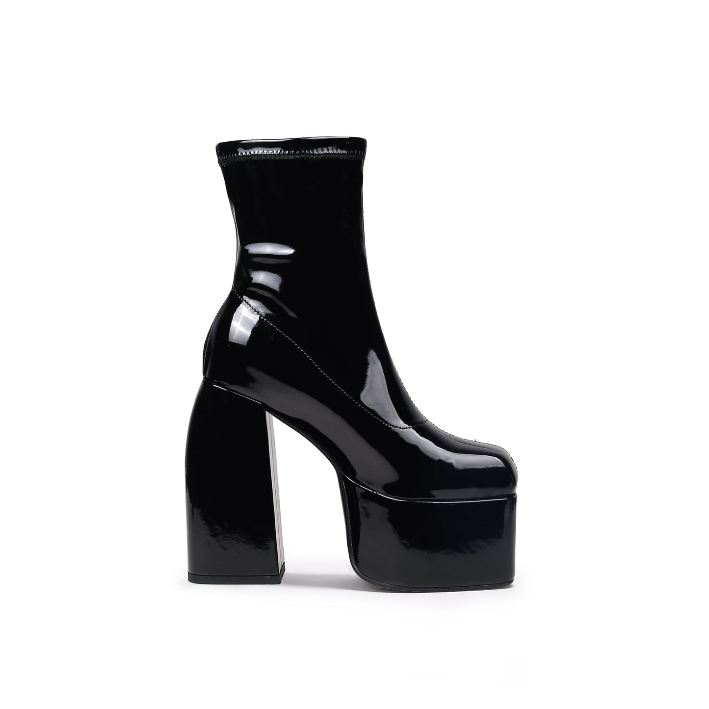 Chunky Black Ankle Boots-2