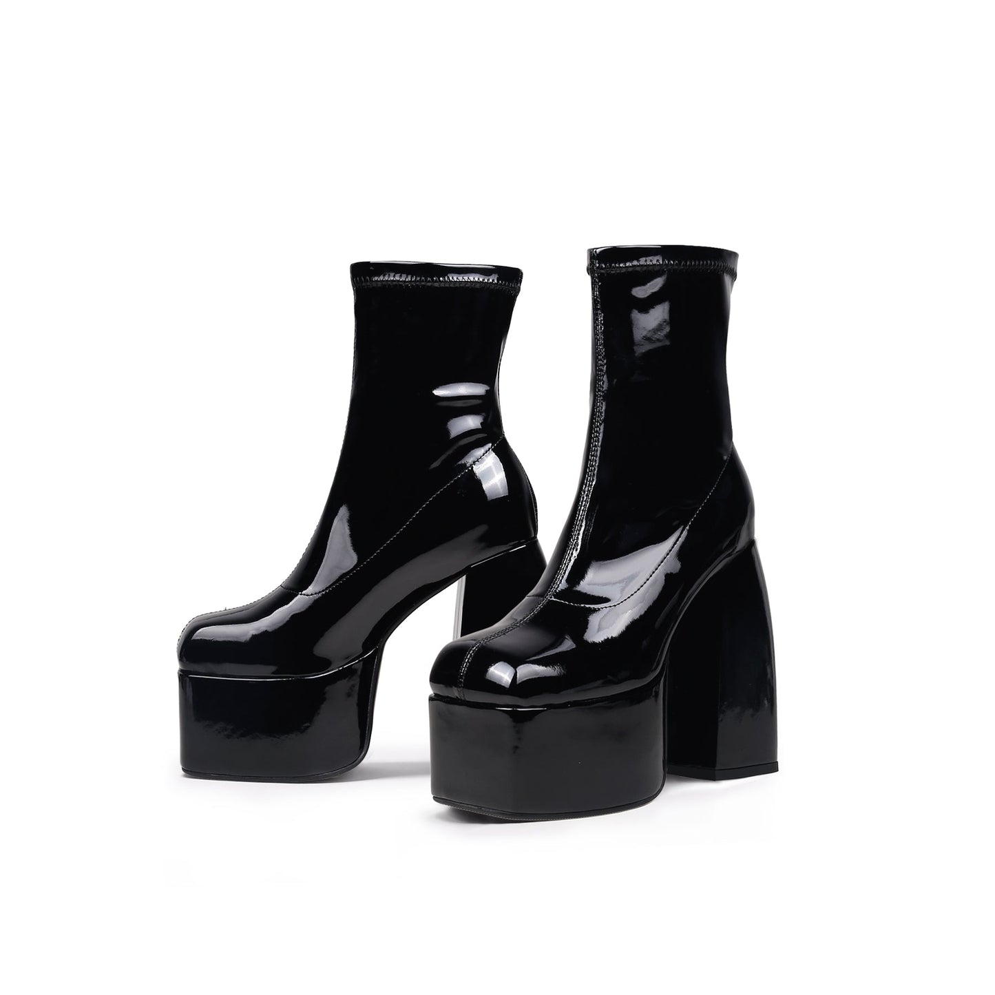 Chunky Black Ankle Boots-4