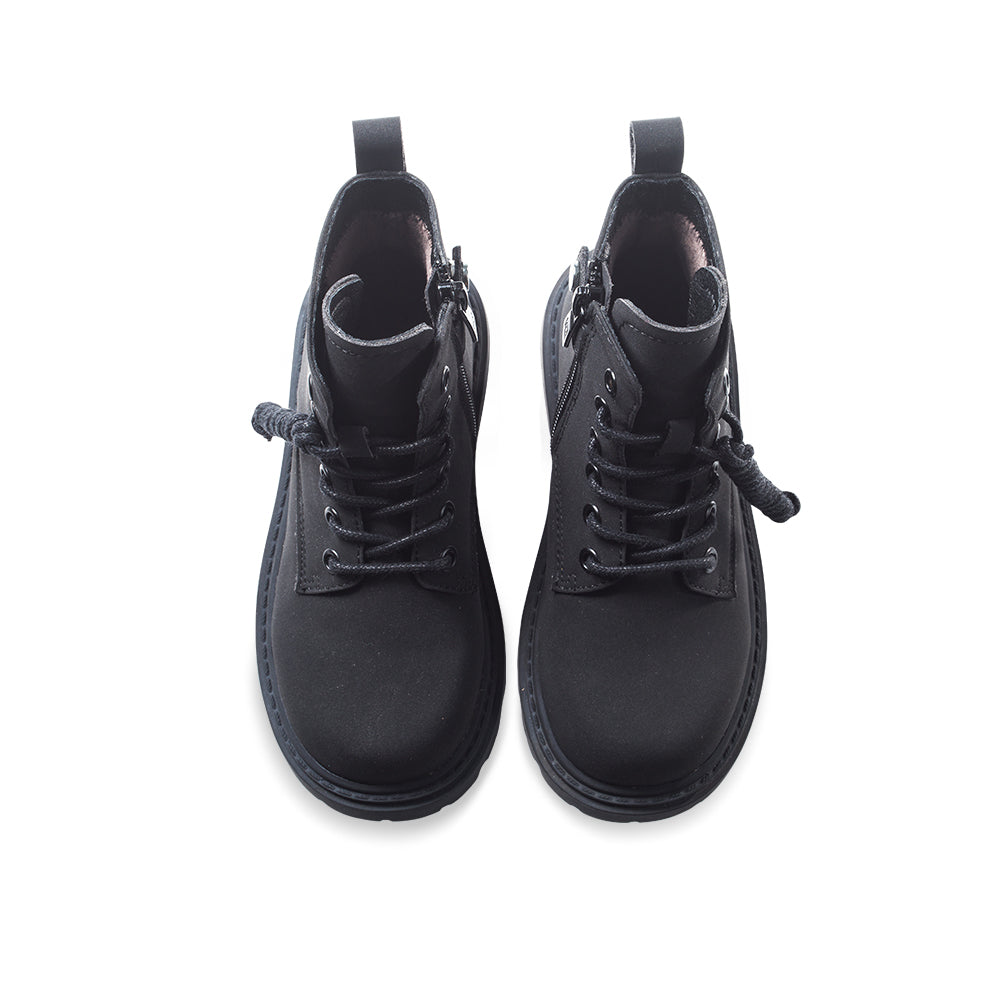 Classic Kids Black Combat Boots-4