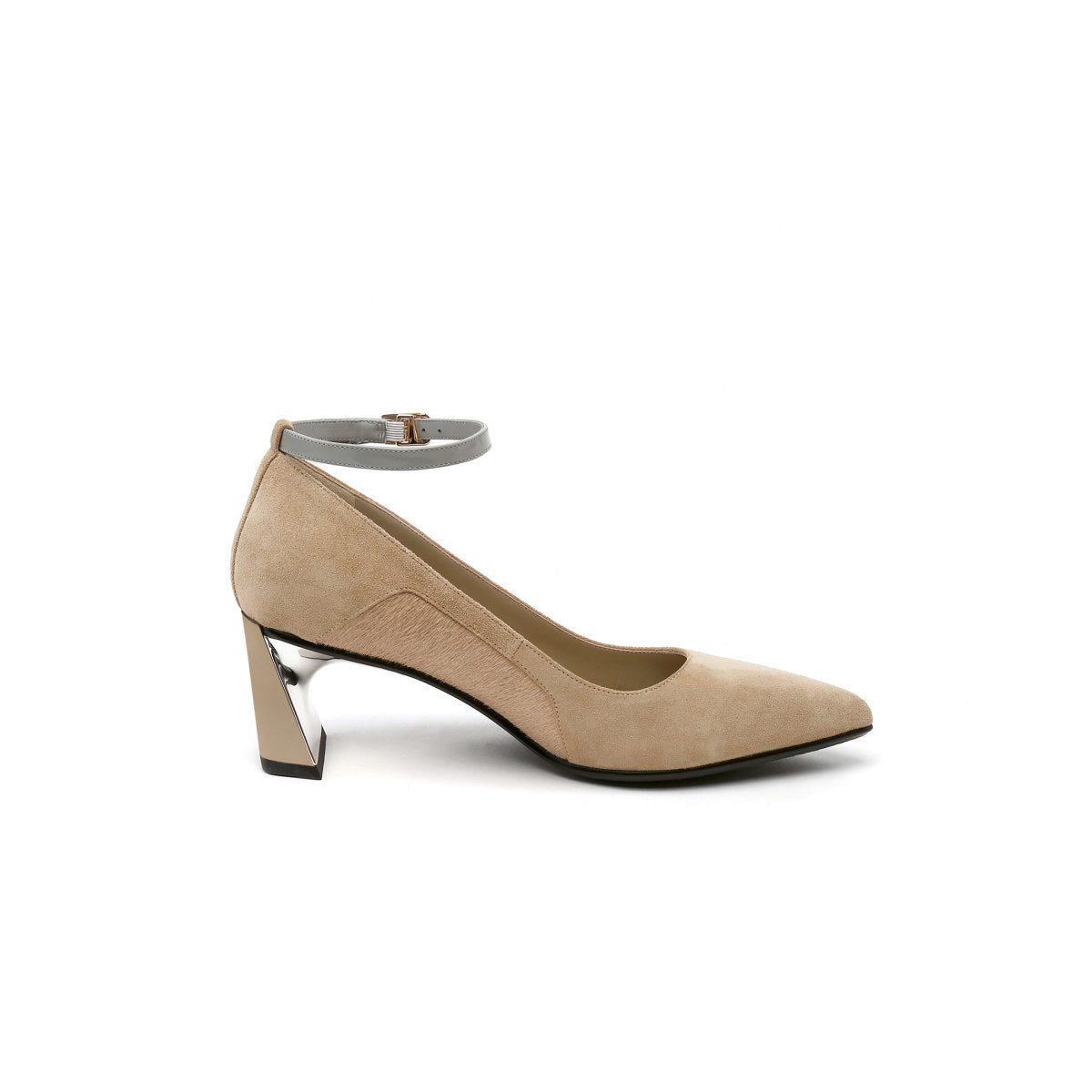 Classic Pointed Toe Ankle Strap Parisienne Pumps-2