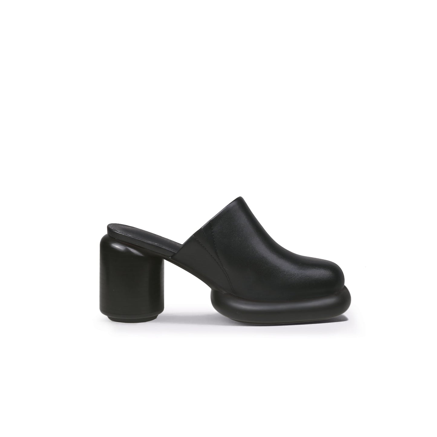 Cloud Heel Leather Mules-2