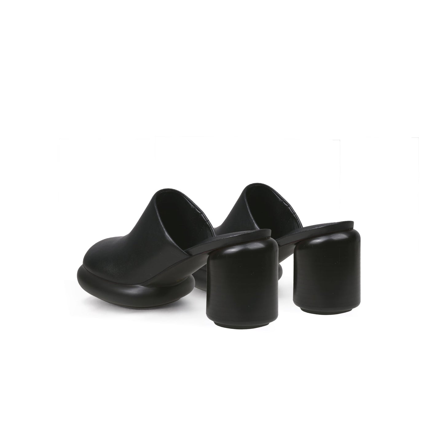 Cloud Heel Leather Mules-4