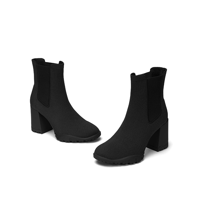 Comfortable Block Heel Chelsea Boots-2