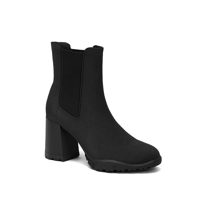 Comfortable Block Heel Chelsea Boots-3