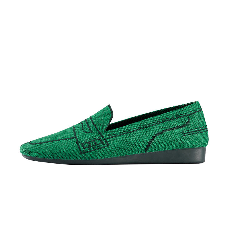 Comfortable Slip On Square Toe Loafers-8