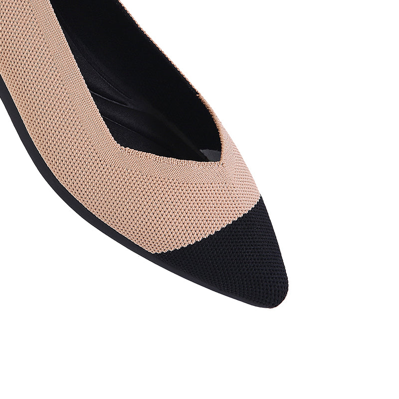 Comfortable Tweed Pointed Toe Flats-4