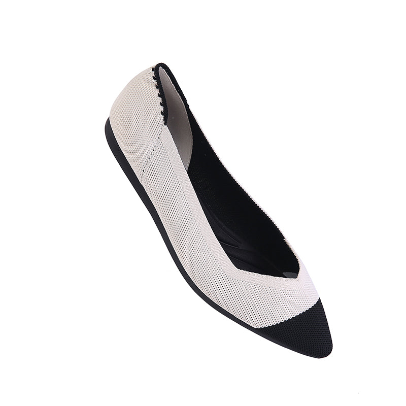 Comfortable Tweed Pointed Toe Flats-5