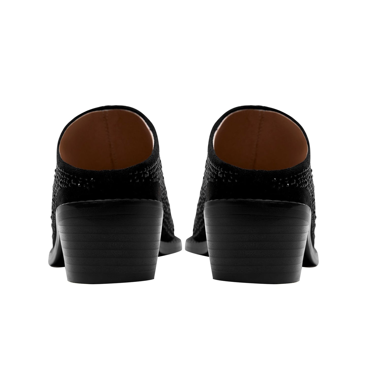 Crystal Studded Pointed Toe Mules-4