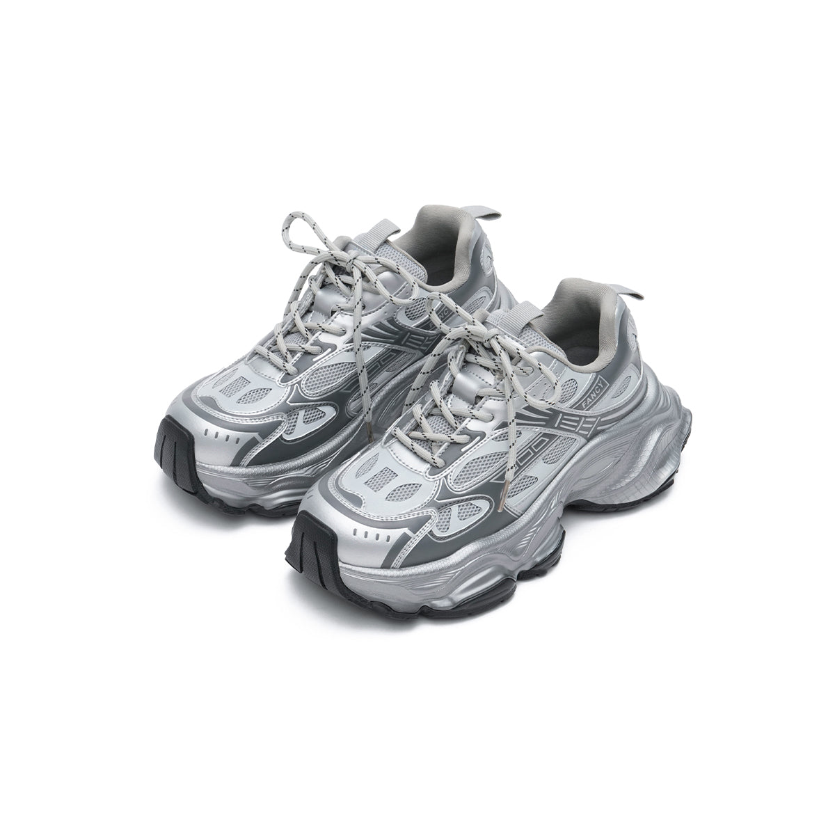 Fancy Silver Training Sneakers-1
