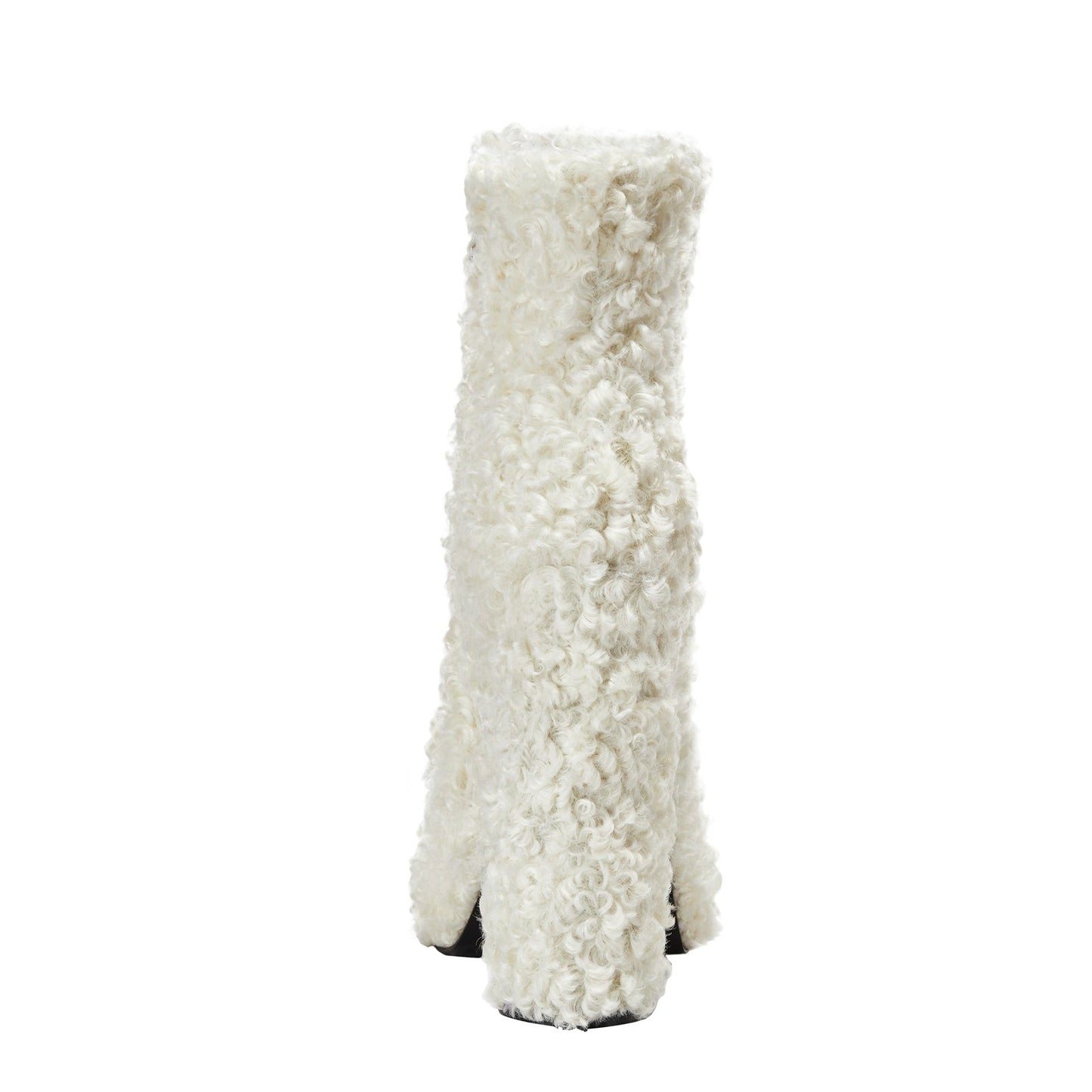 Fluffy White Winter Ankle Boots-3