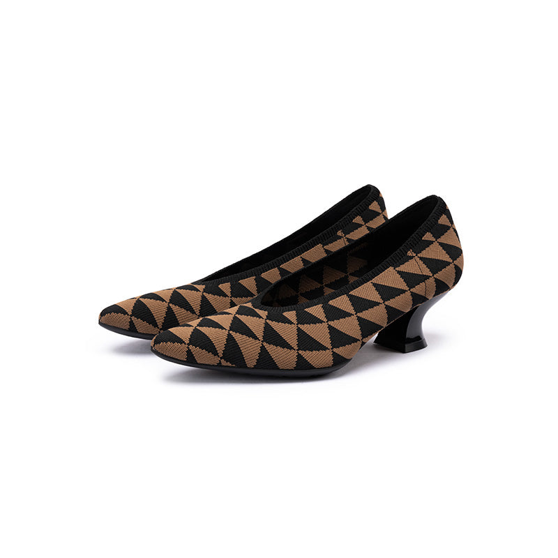French Chic Pointed Toe Low Heels-3