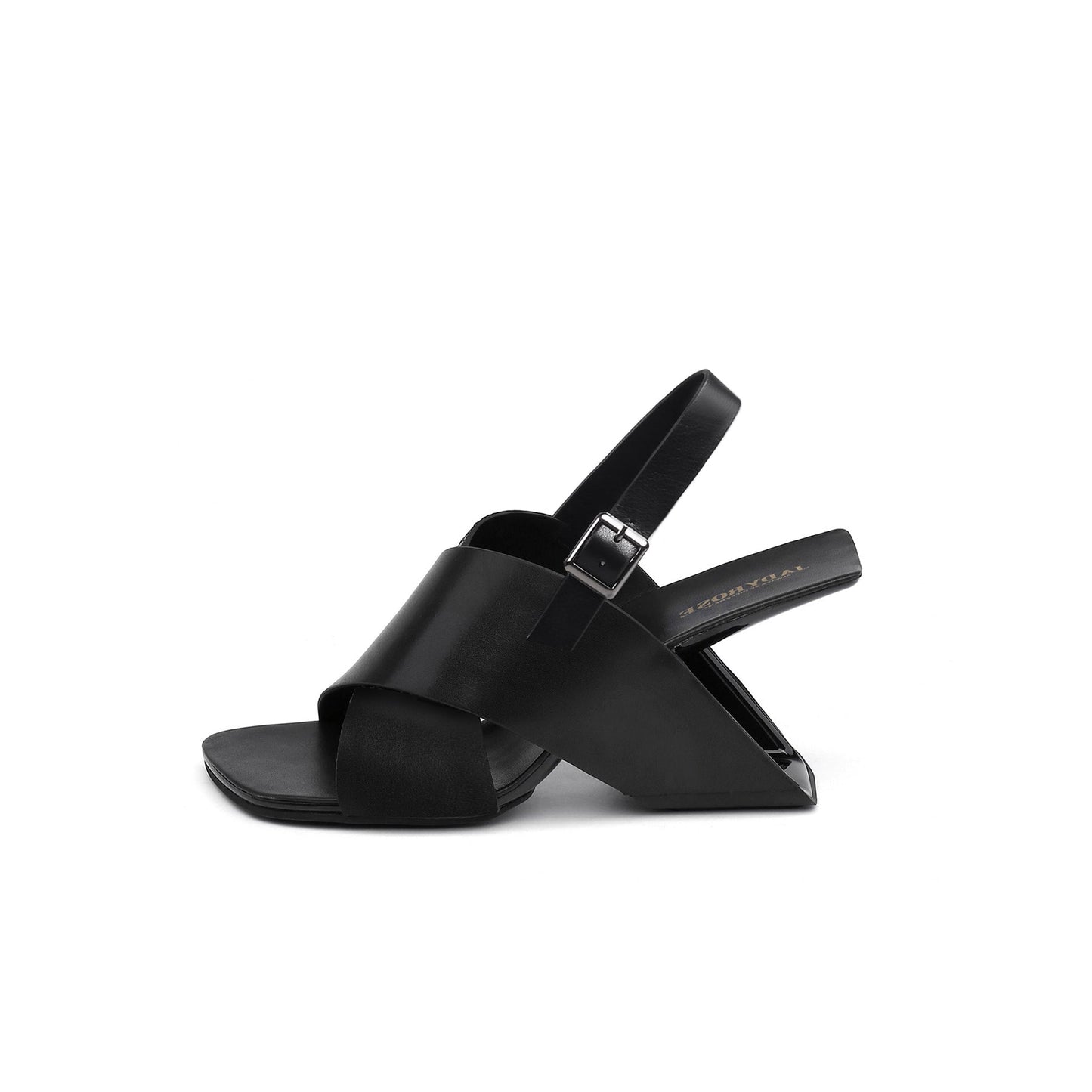 Frivolous Criss Cross Ankle Square Toe Ankle Strap Sandals-5