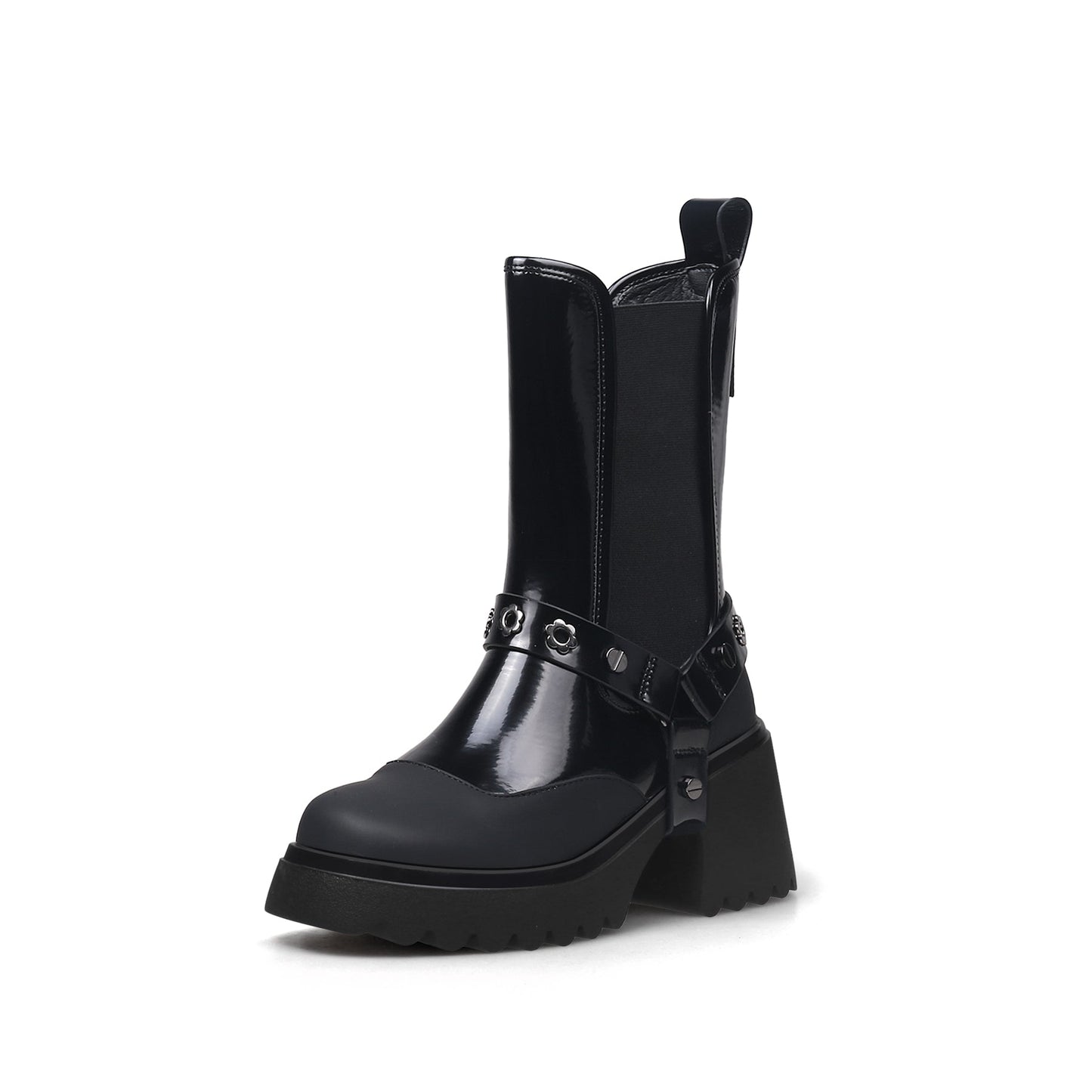 Gothic Punk Mid-Calf Boots-1