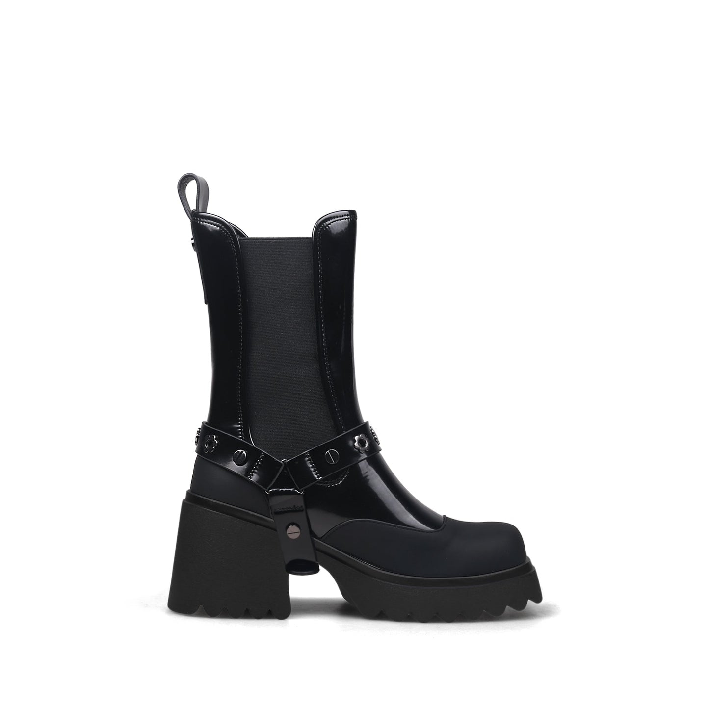 Gothic Punk Mid-Calf Boots-2