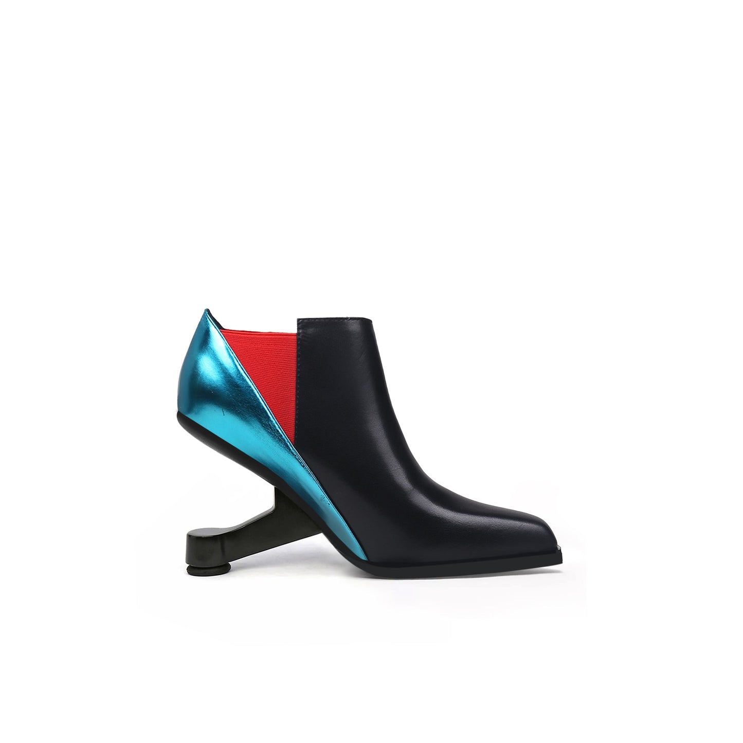 Disco Queen Metallic Leather Paneled Boots-2