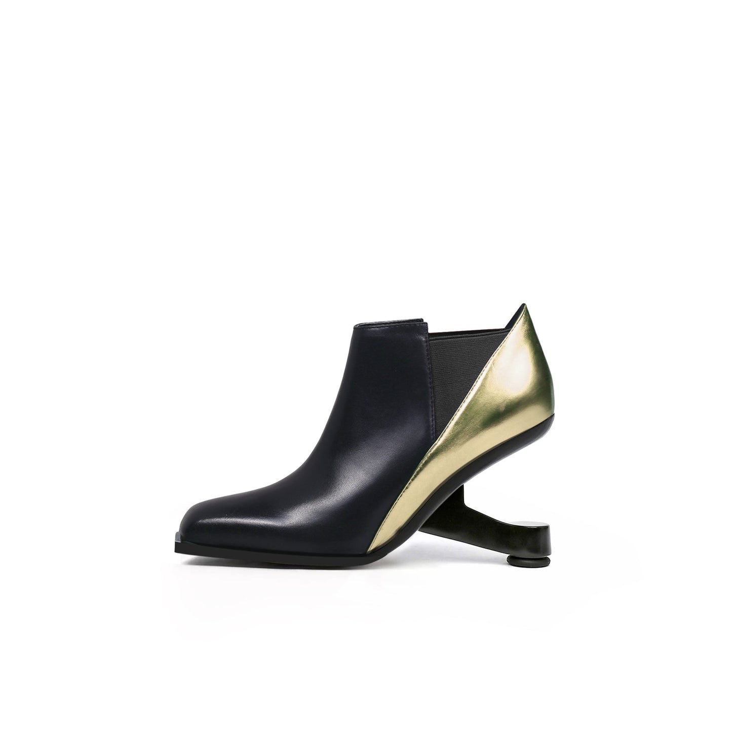 Disco Queen Metallic Leather Paneled Boots-5
