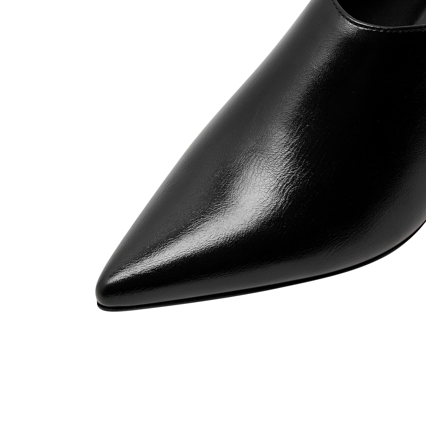 Sphere Heel Leather Pointed Mules-4