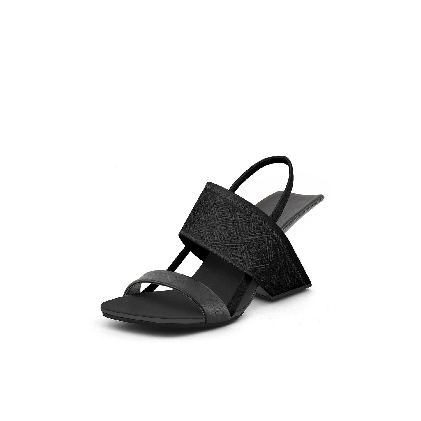 Square Toe Thick Strap Slip On Sandals-1