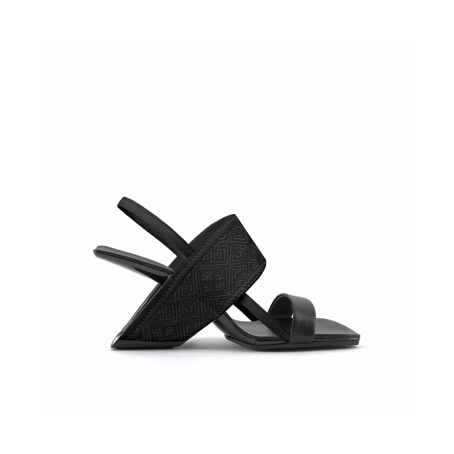 Square Toe Thick Strap Slip On Sandals-2