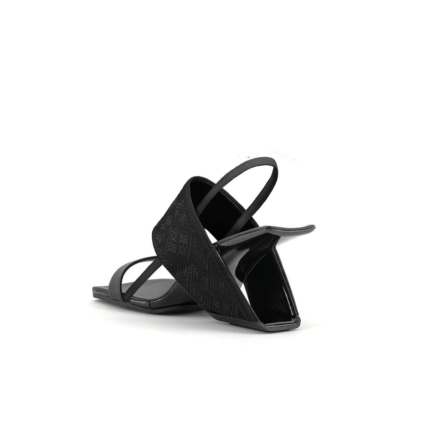 Square Toe Thick Strap Slip On Sandals-3