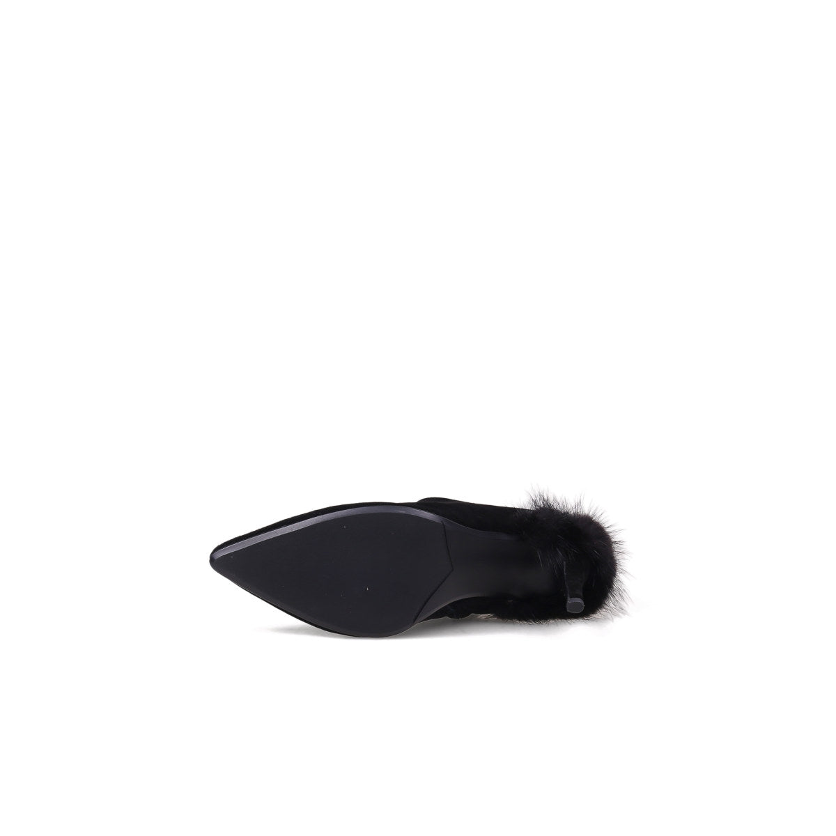 Stiletto Ankle Boots with Faux Fur Heel Accent-4