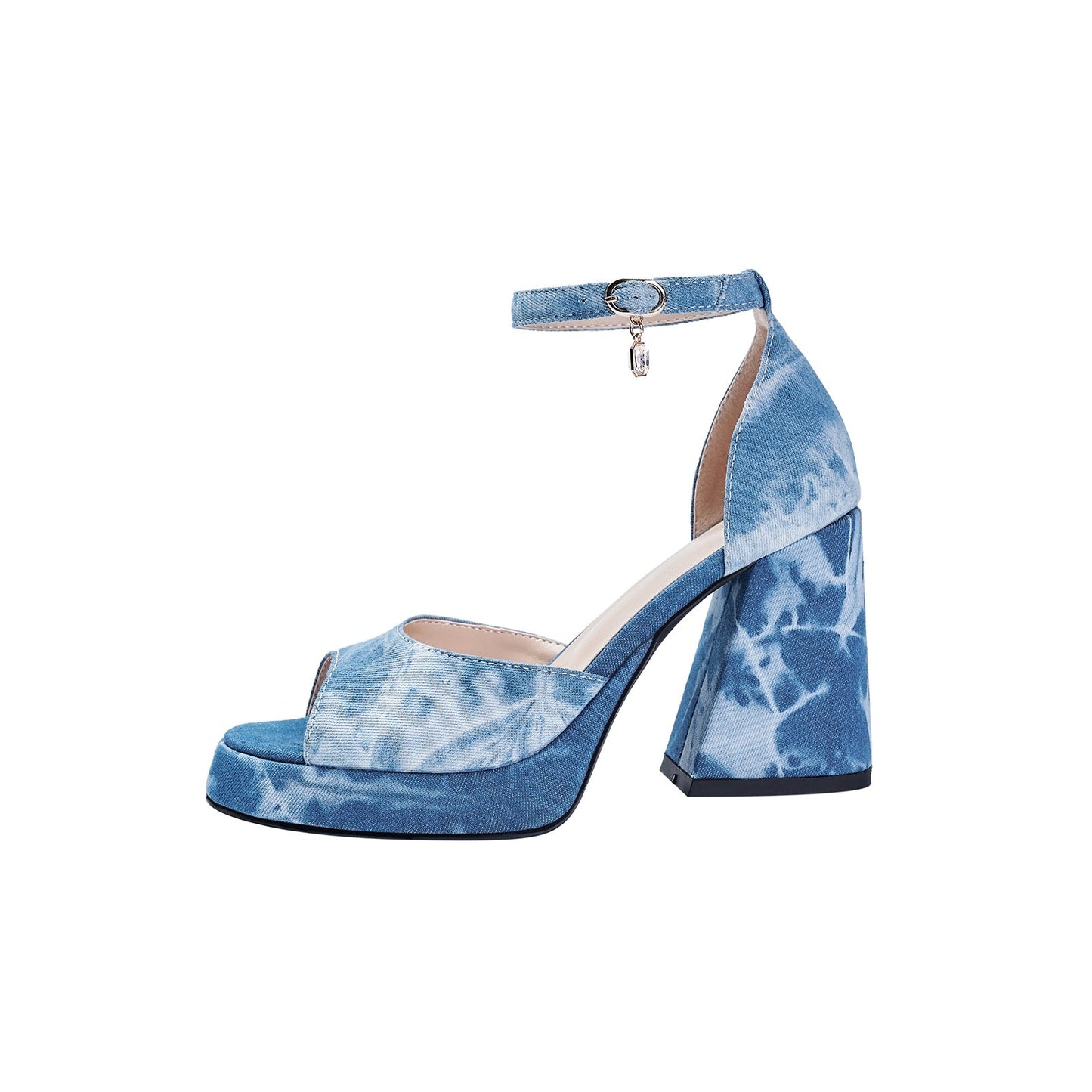 Summer Denim Open Toe Ankle Strap Sandals-3