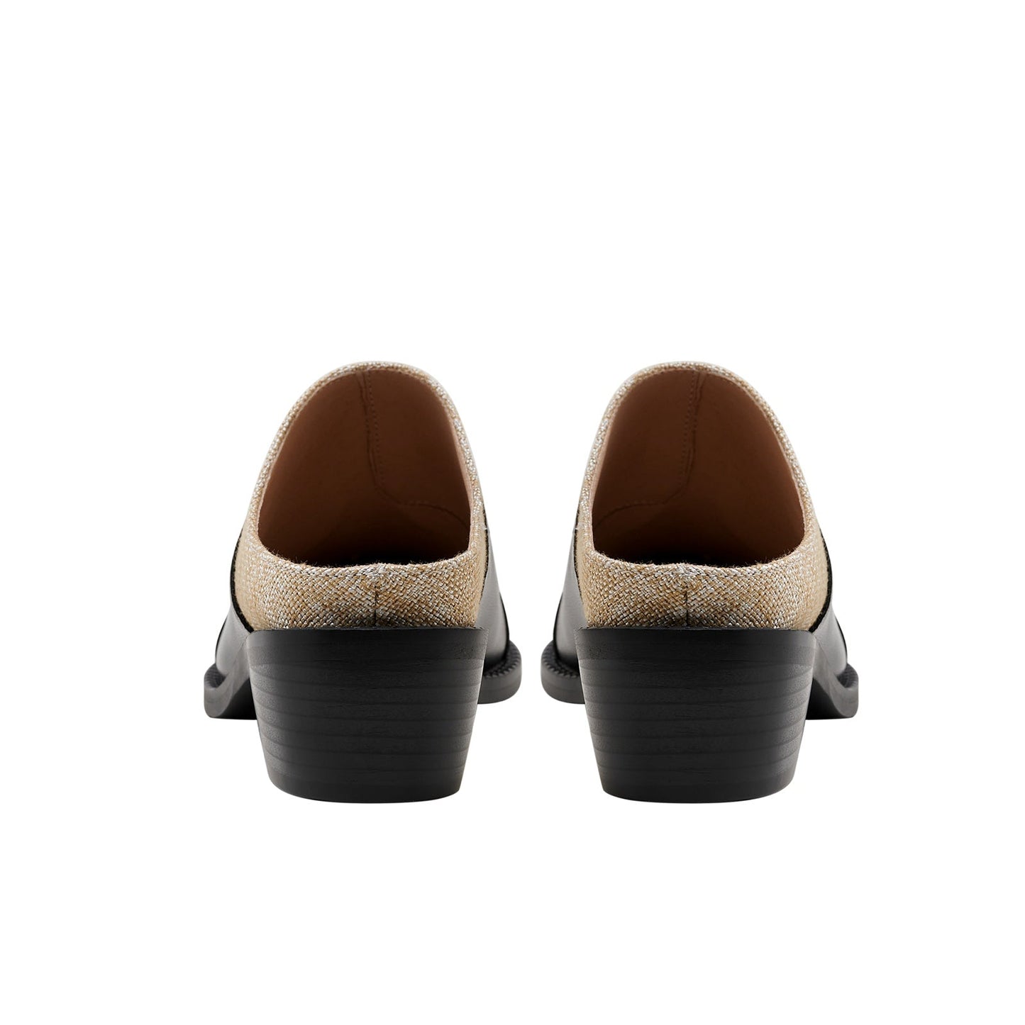 Summer Two Tone Chunky Country Mules-3