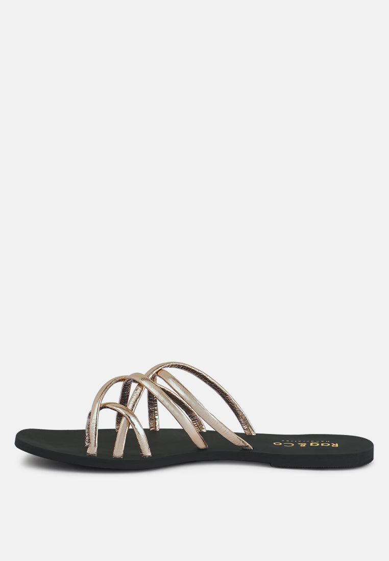 Sweetin Strappy Flat Slip On Sandals-3
